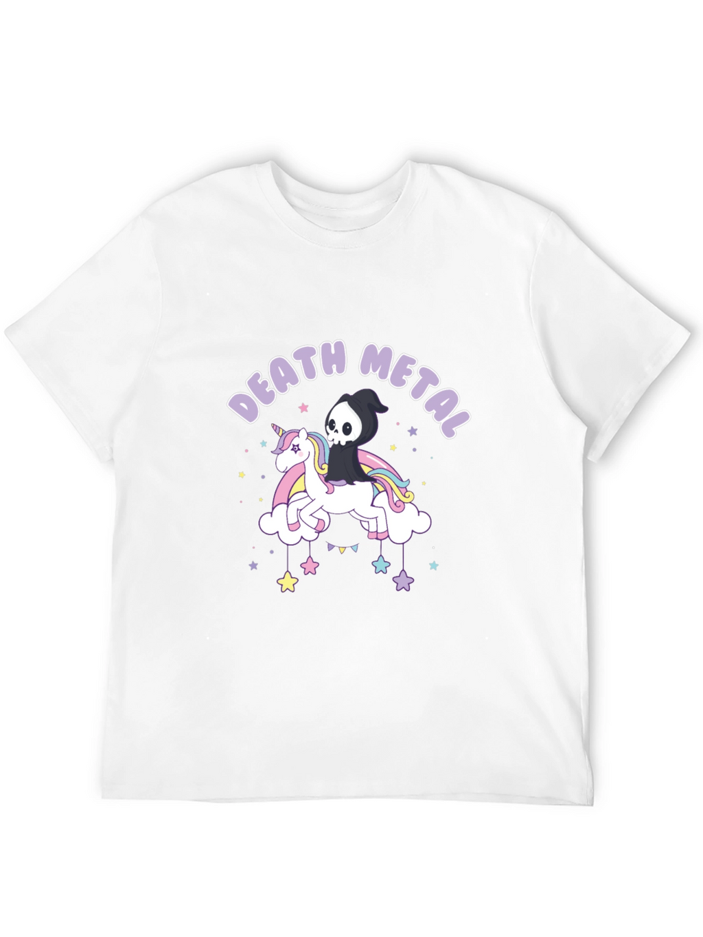 Death Metal Unicorn Graphic T-Shirt