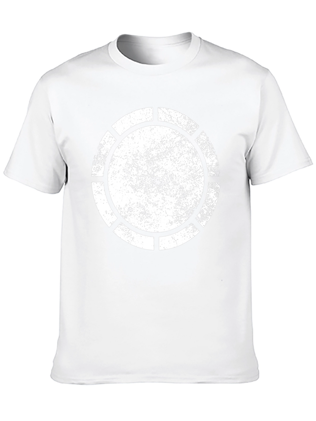 Distressed Circle Graphic Tee - Black