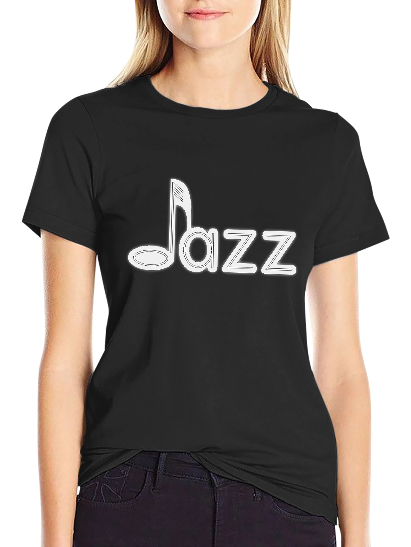 Jazz Music Note Graphic T-Shirt
