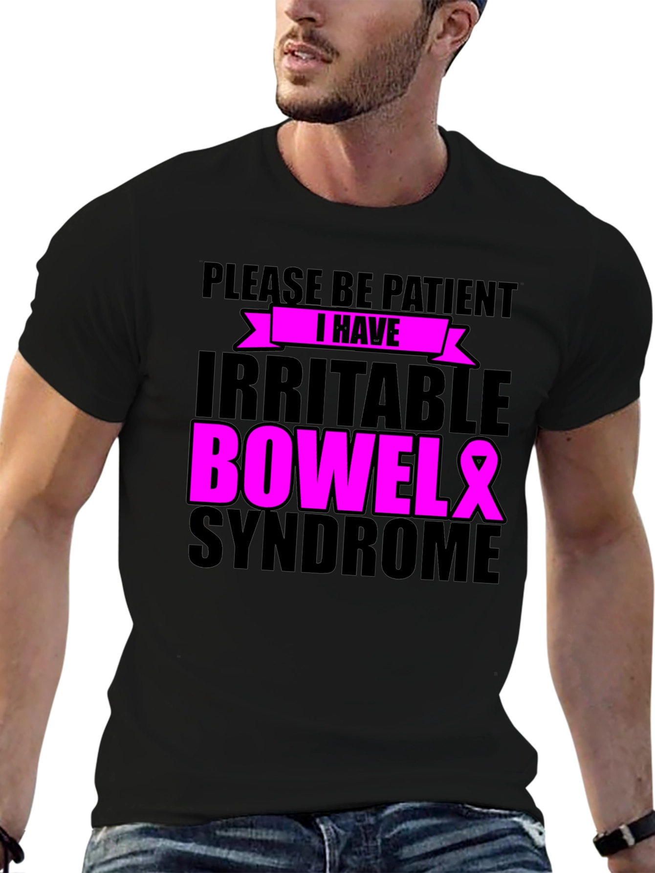 Please Be Patient Irritable Bowel Syndrome Awareness Ribbon T-Shirt