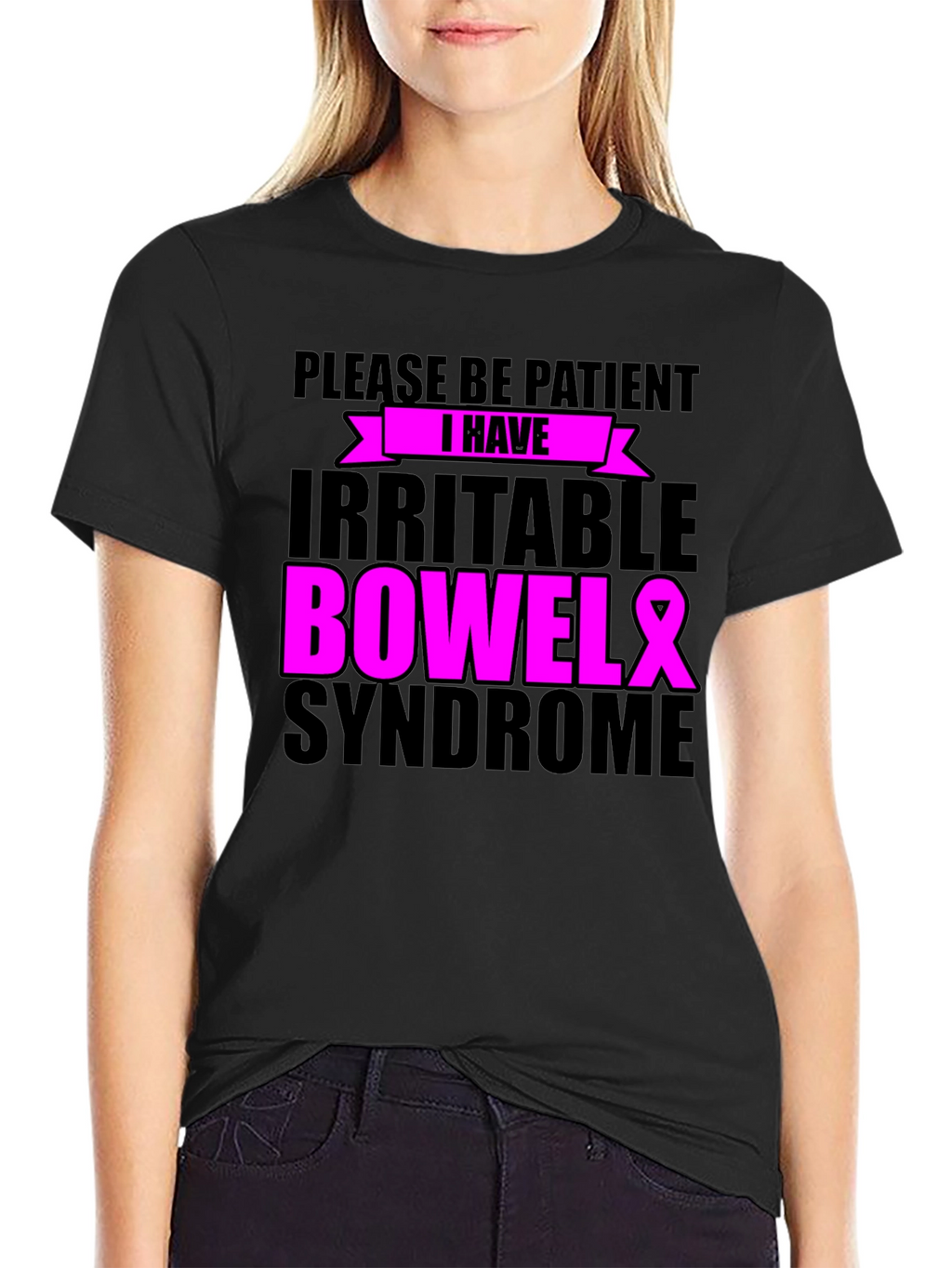 Please Be Patient Irritable Bowel Syndrome Awareness Ribbon T-Shirt
