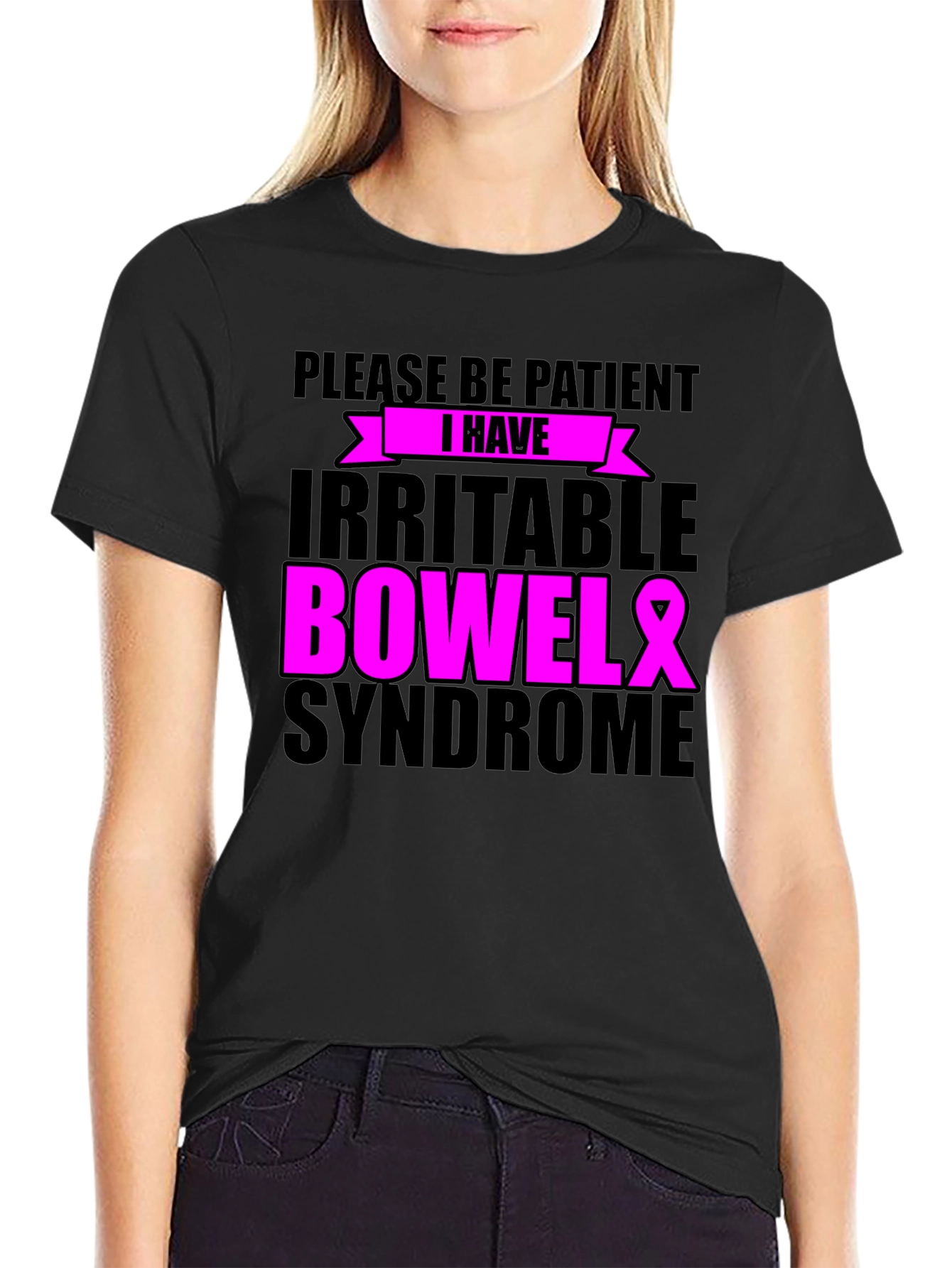 Please Be Patient Irritable Bowel Syndrome Awareness Ribbon T-Shirt
