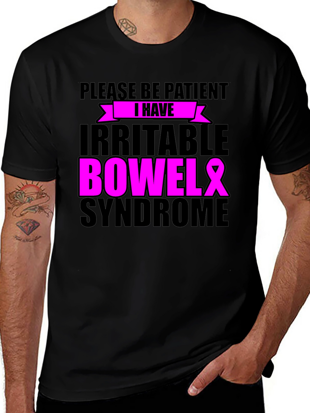 Please Be Patient Irritable Bowel Syndrome Awareness Ribbon T-Shirt