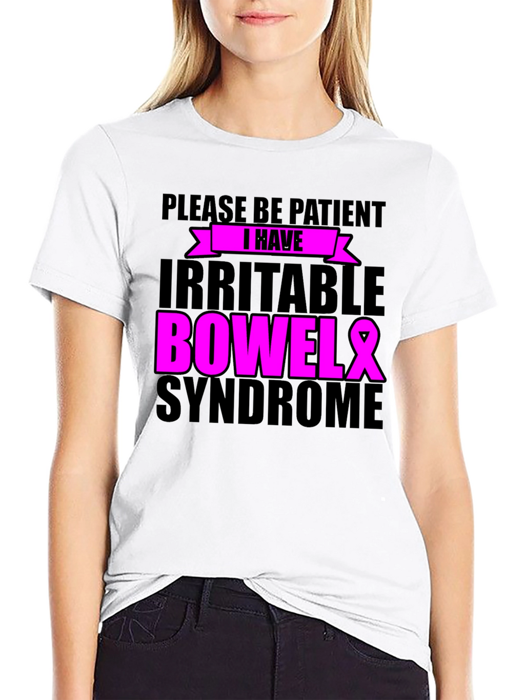 Please Be Patient Irritable Bowel Syndrome Awareness Ribbon T-Shirt
