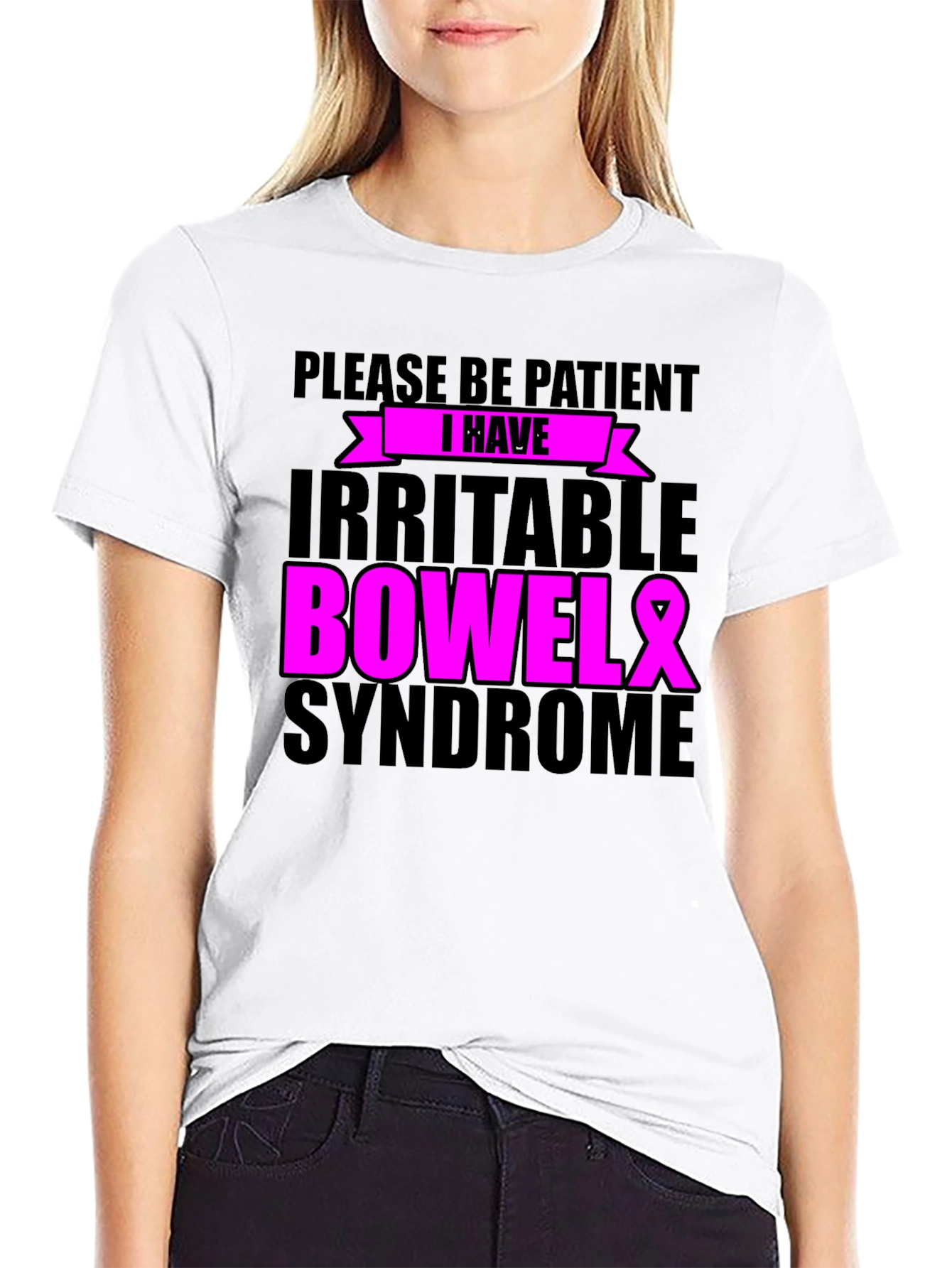 Please Be Patient Irritable Bowel Syndrome Awareness Ribbon T-Shirt