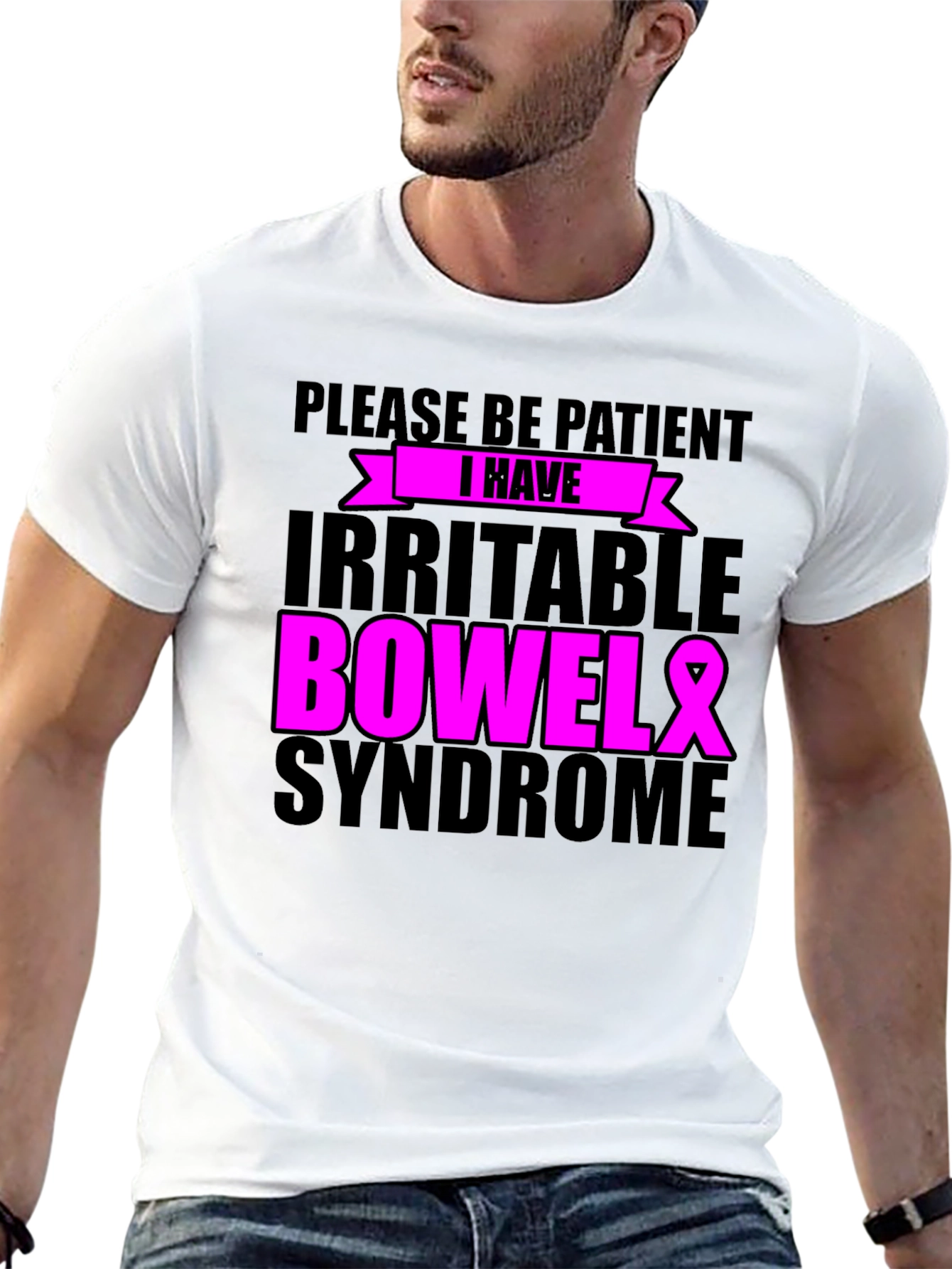 Please Be Patient Irritable Bowel Syndrome Awareness Ribbon T-Shirt