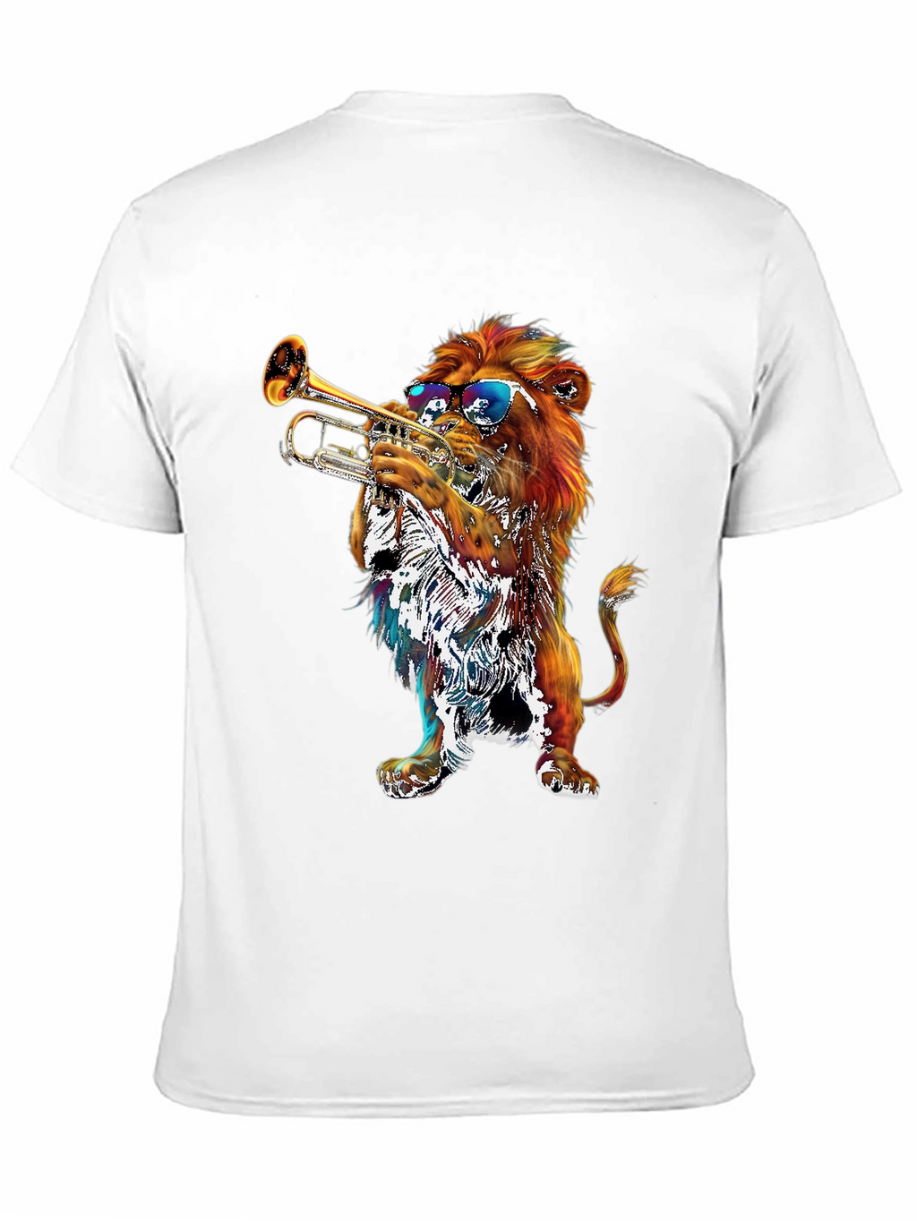 Lion Trumpet T-Shirt - Cool Graphic Tee