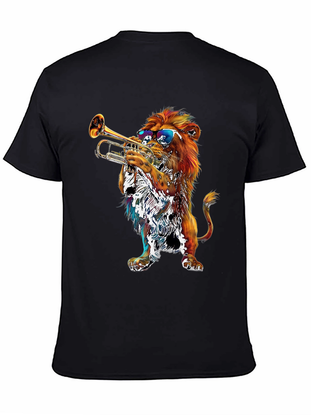 Lion Trumpet T-Shirt - Cool Graphic Tee