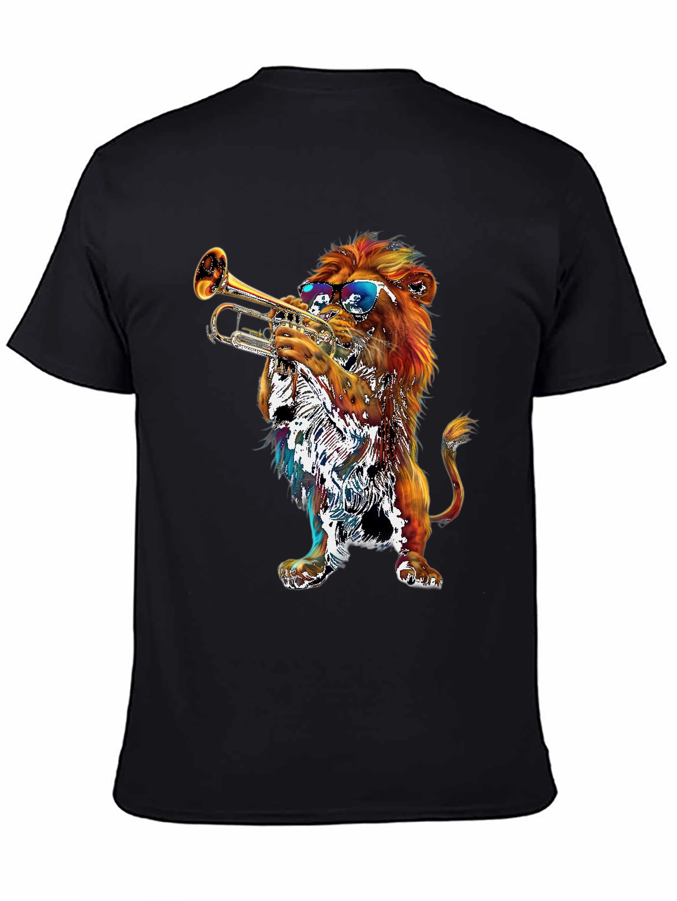 Lion Trumpet T-Shirt - Cool Graphic Tee