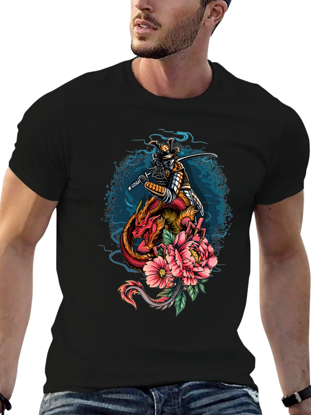 Samurai Dragon Graphic Tee