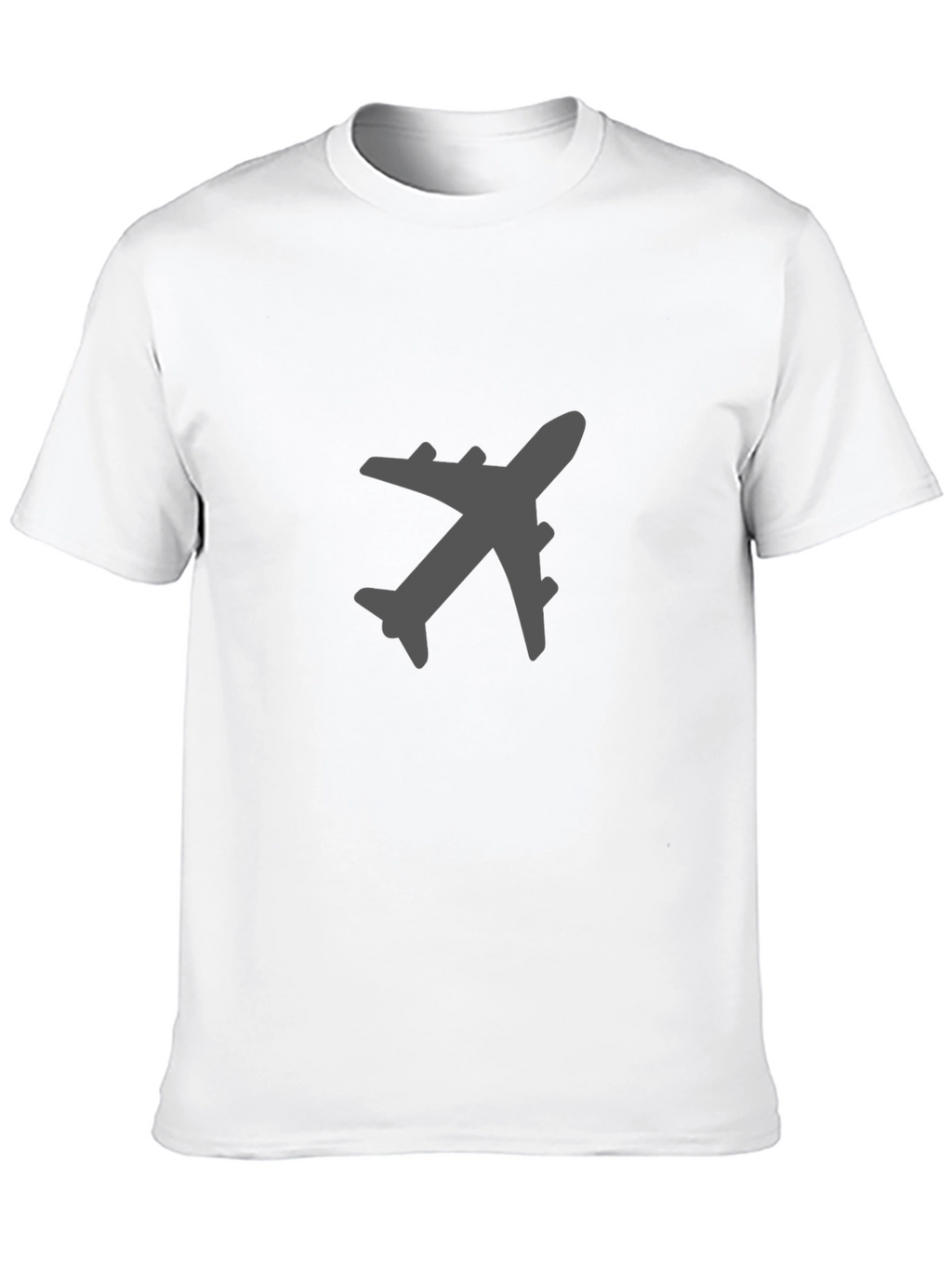 Airplane Graphic Tee - Black Cotton Blend
