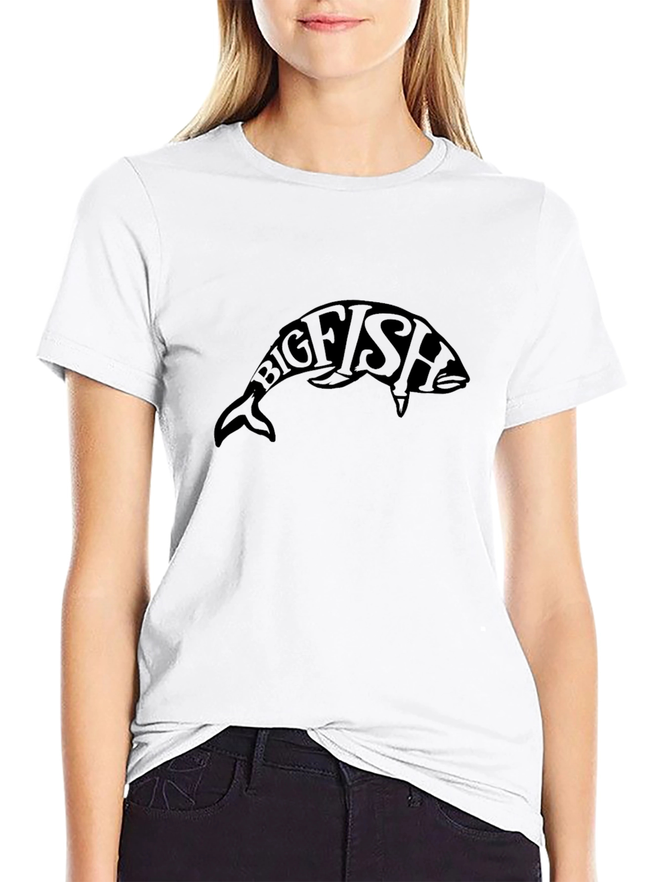 Big Fish Graphic Black T-Shirt