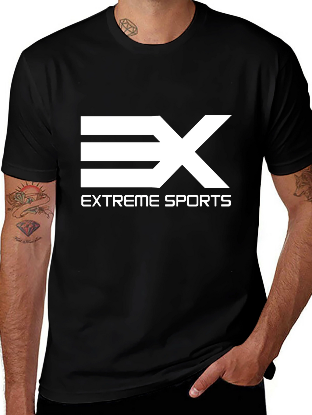 Extreme Sports Black Graphic Tee