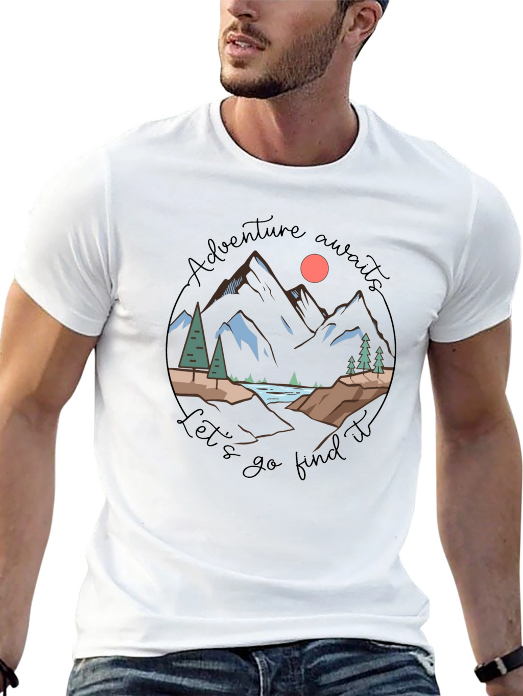 Adventure Awaits Graphic Tee - Black