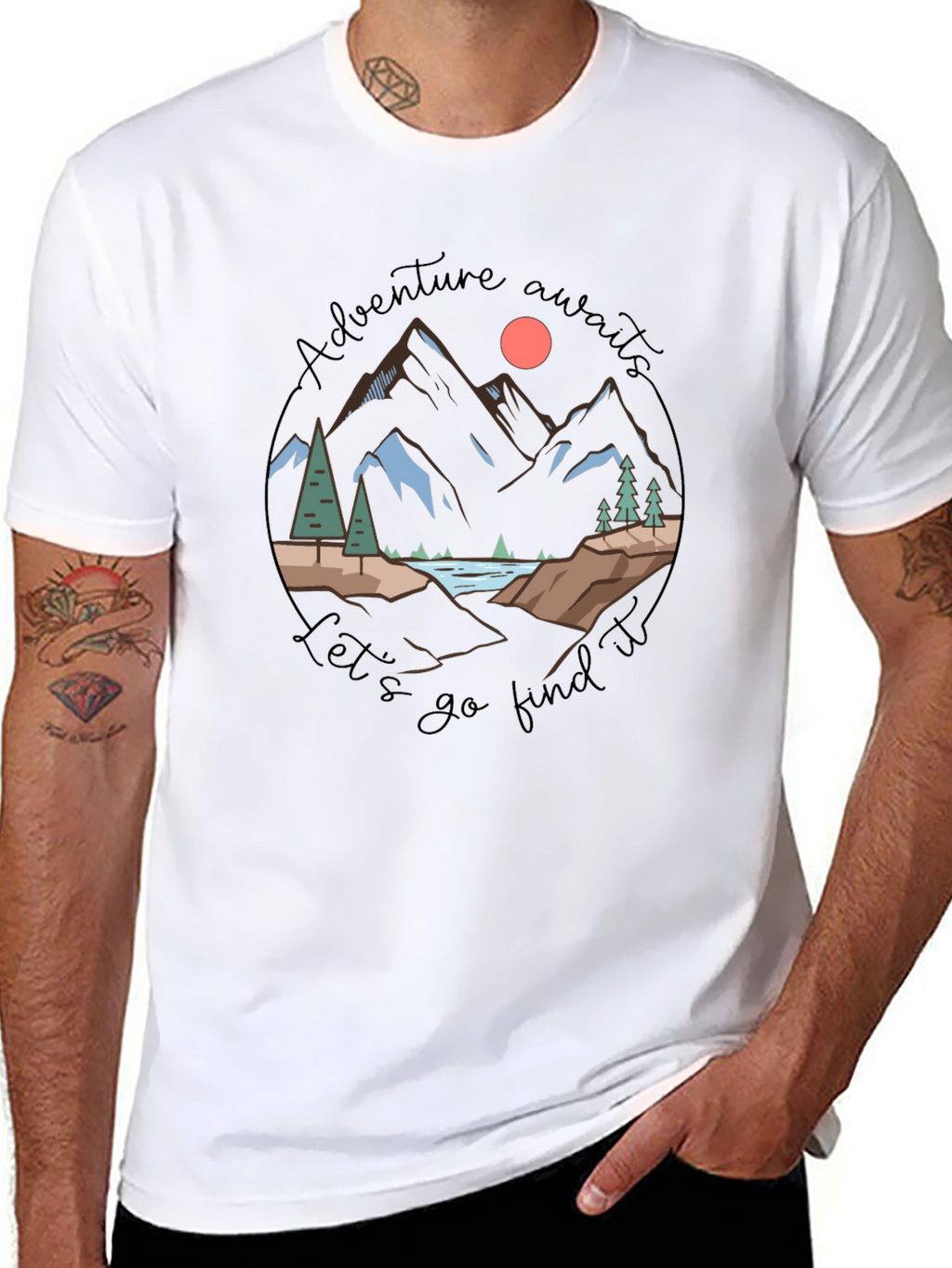 Adventure Awaits Graphic Tee - Black