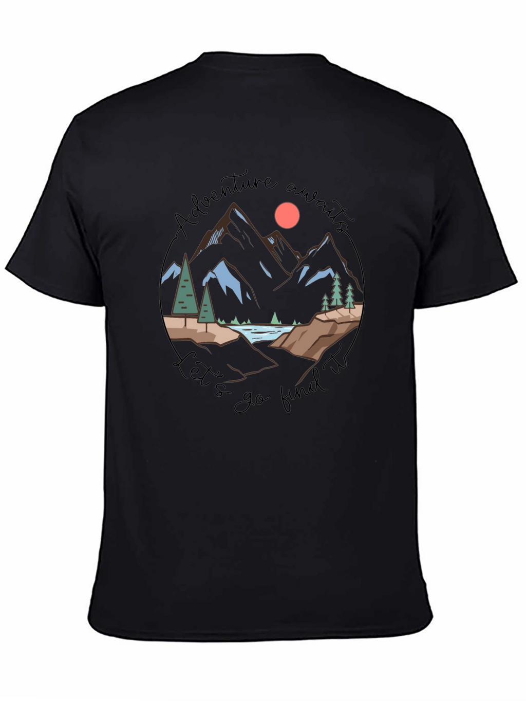 Adventure Awaits Graphic Tee - Black