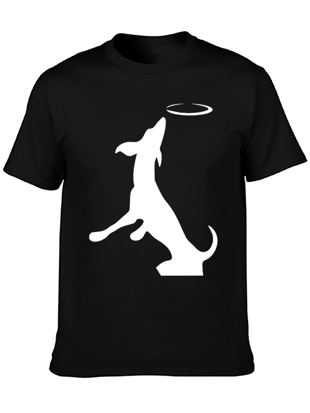 Dog Catching Frisbee Graphic Tee