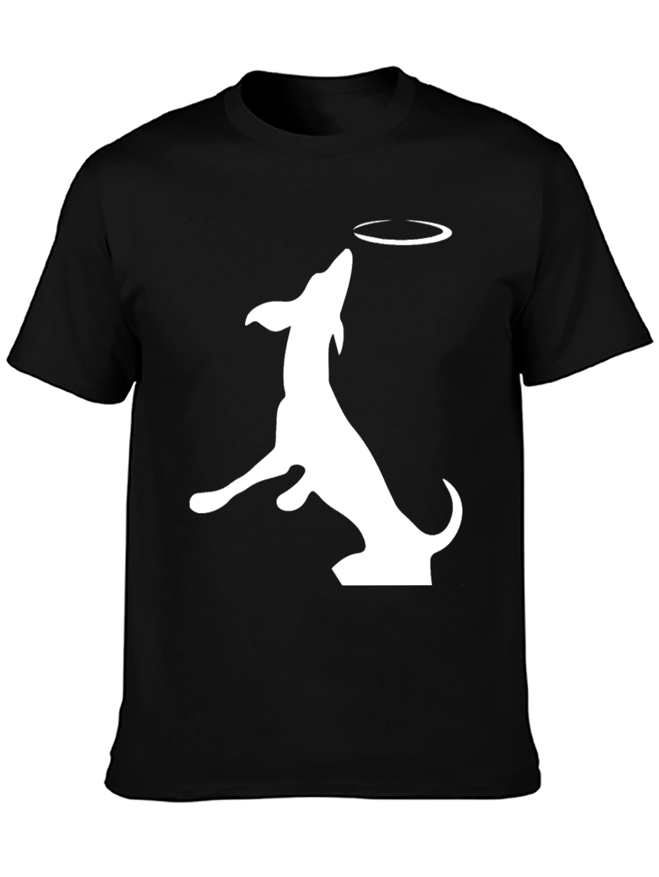 Dog Catching Frisbee Graphic Tee