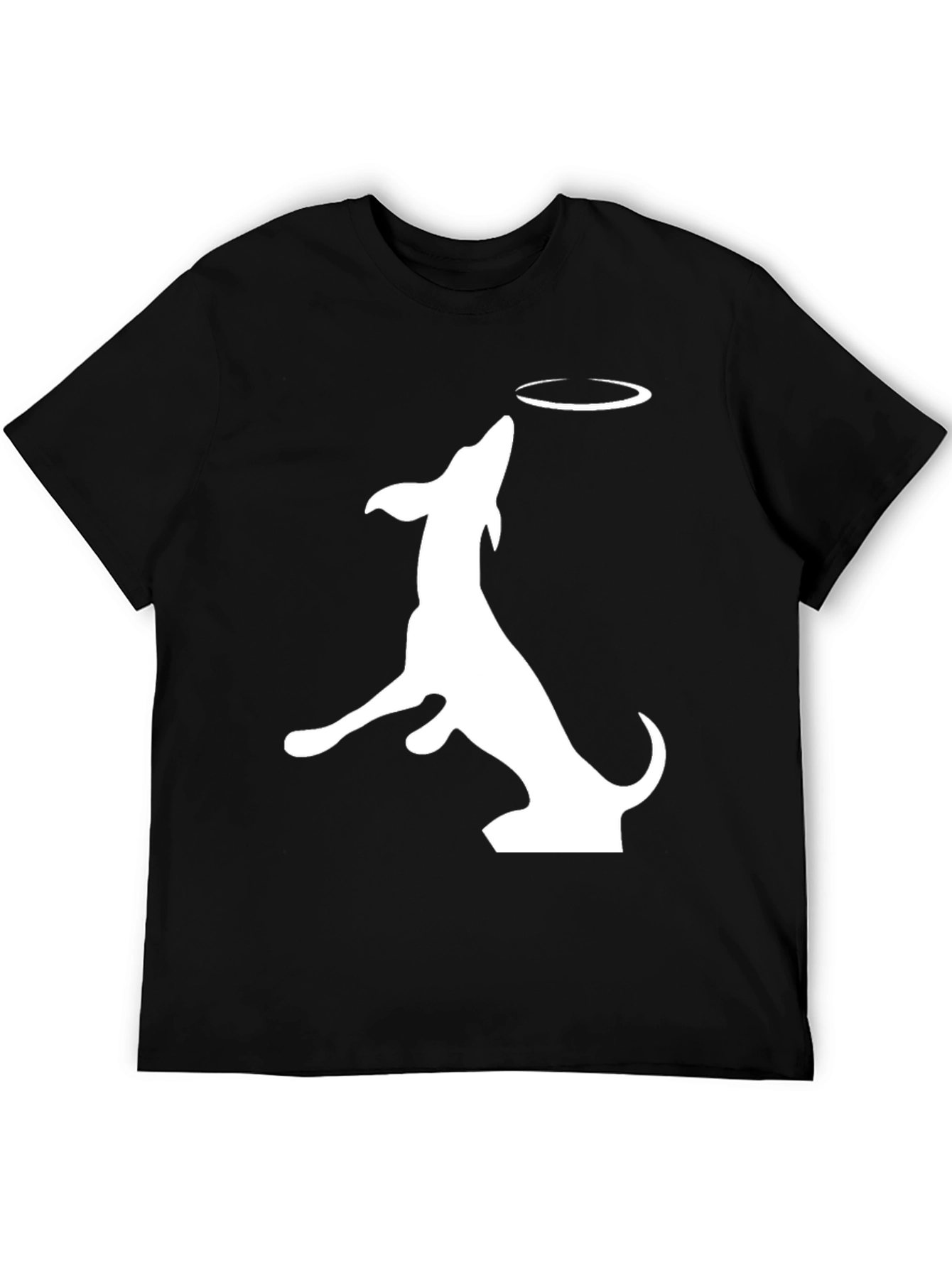 Dog Catching Frisbee Graphic Tee