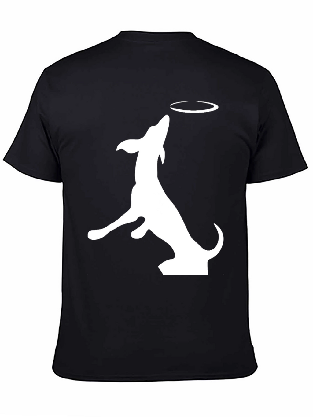Dog Catching Frisbee Graphic Tee
