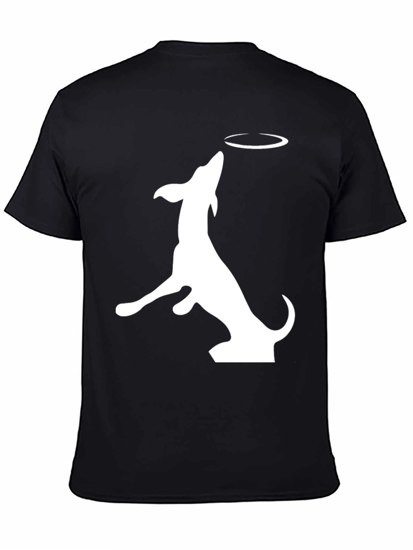 Dog Catching Frisbee Graphic Tee