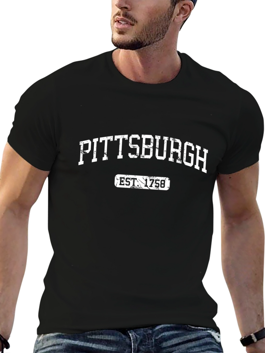 Pittsburgh Est 1758 Black Graphic Tee