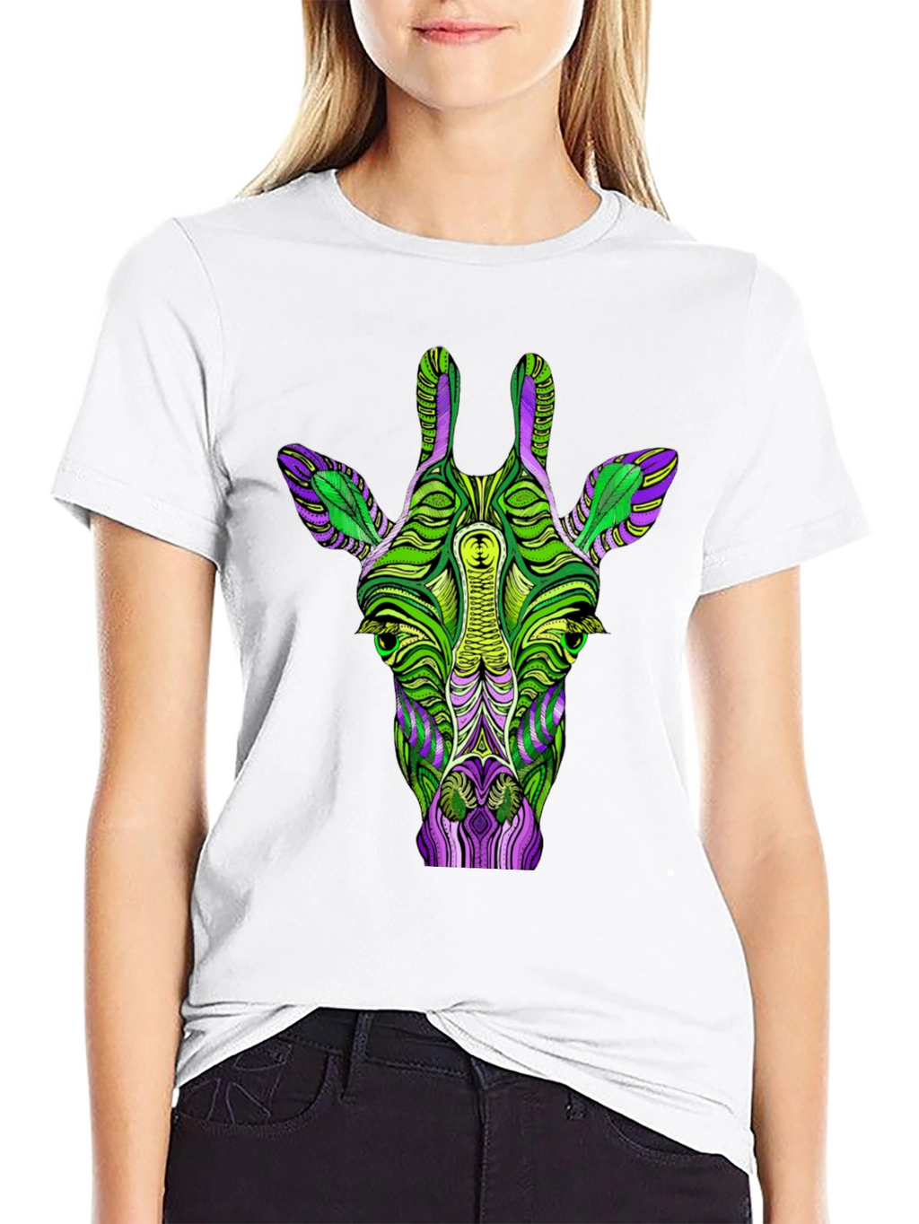 Psychedelic Giraffe Graphic T-Shirt