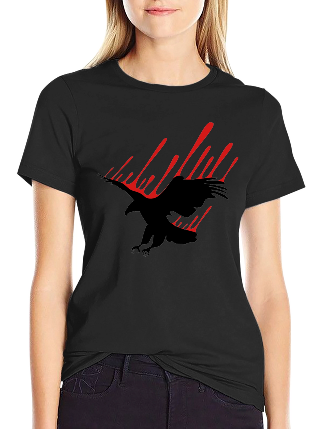 Black Eagle Graphic Tee - Mens Fashion