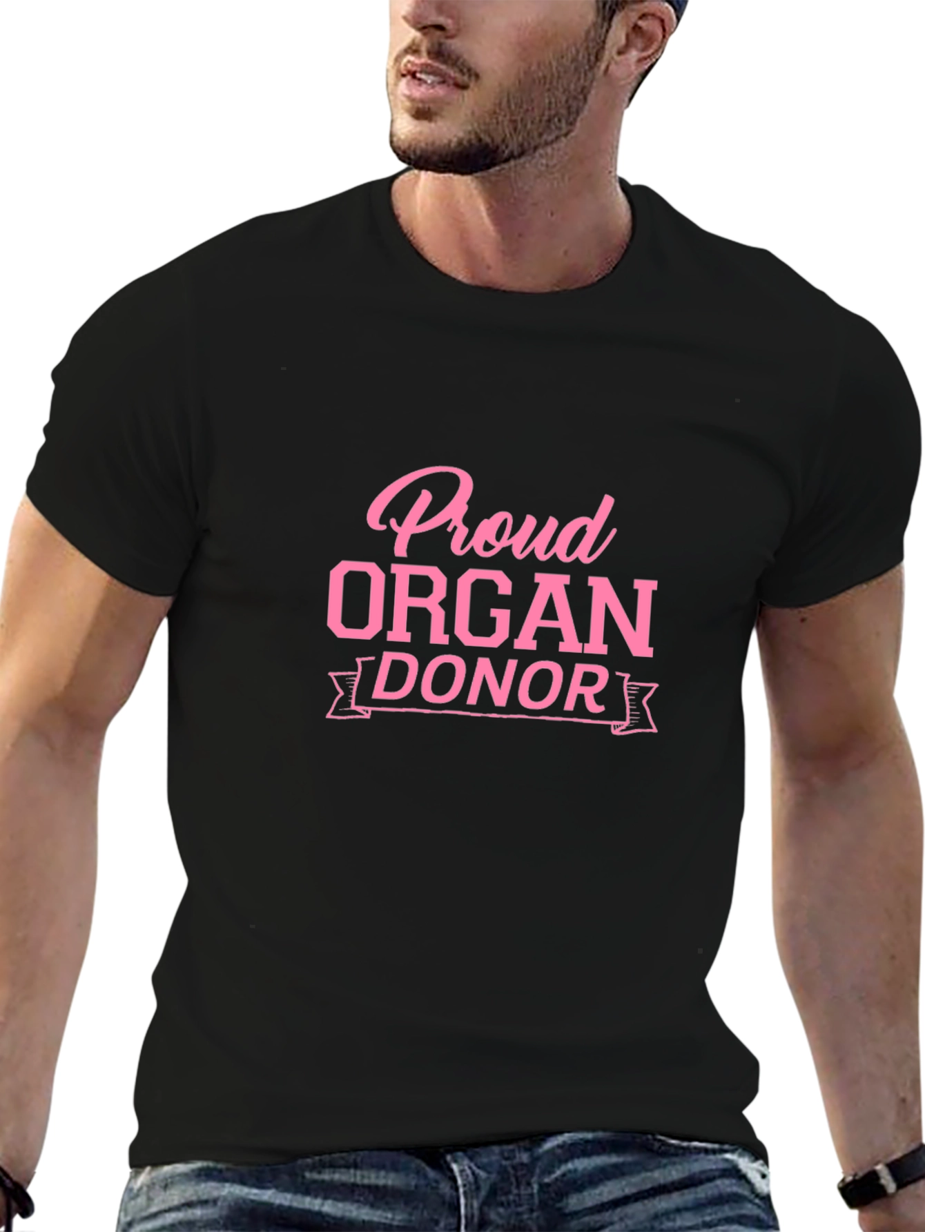 Proud Organ Donor Black T-Shirt