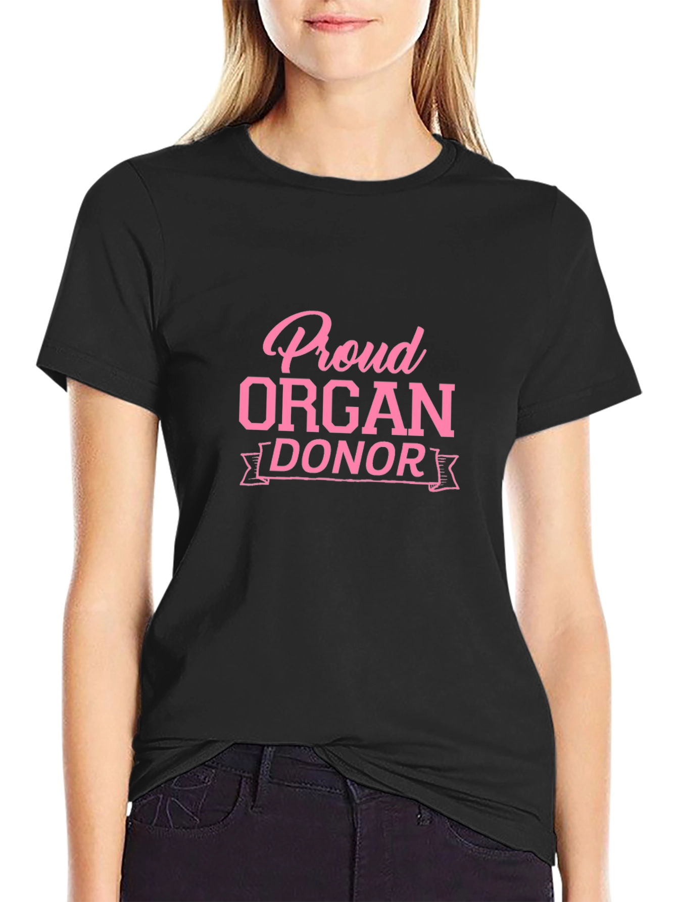 Proud Organ Donor Black T-Shirt