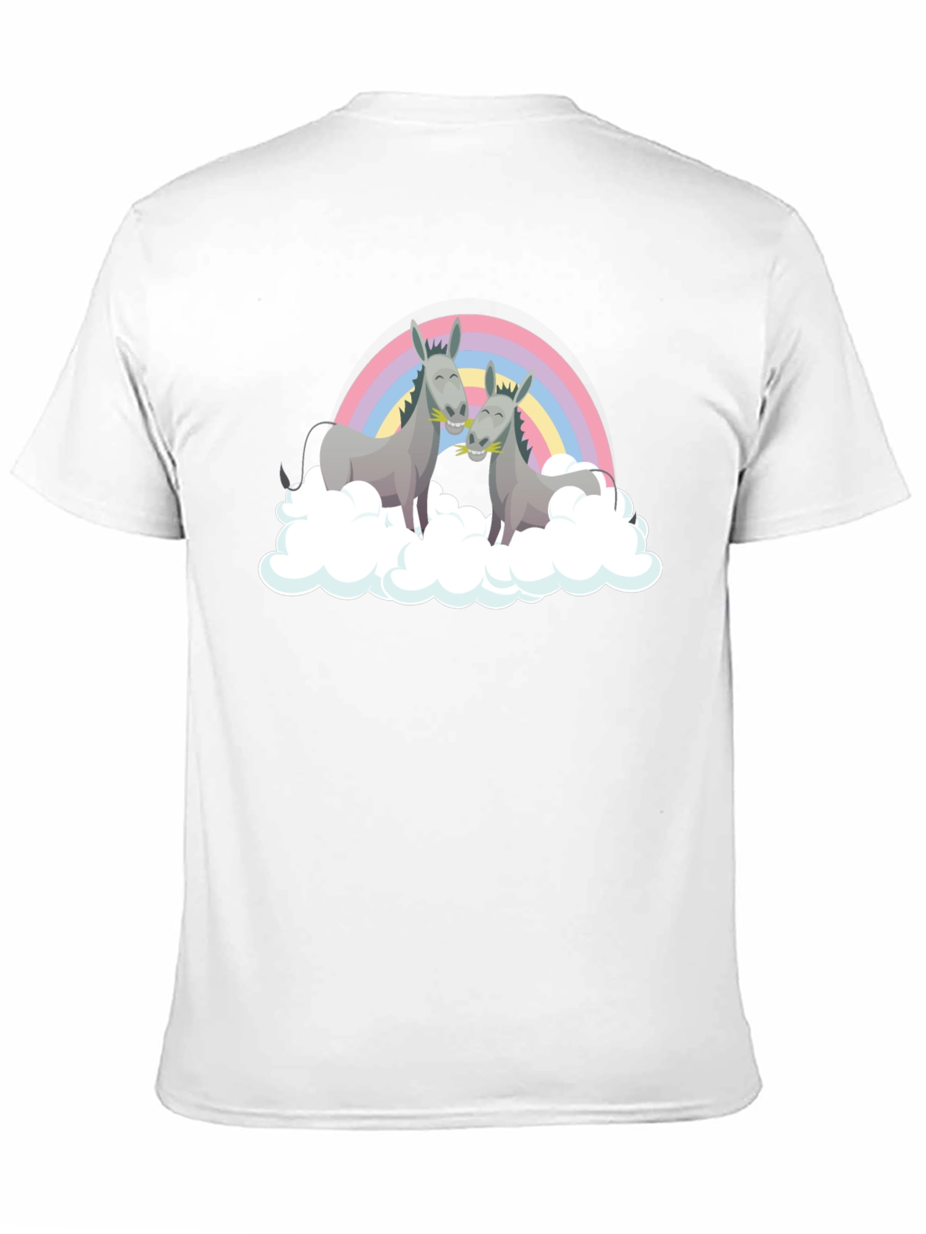 Rainbow Donkey Couple Graphic Tee
