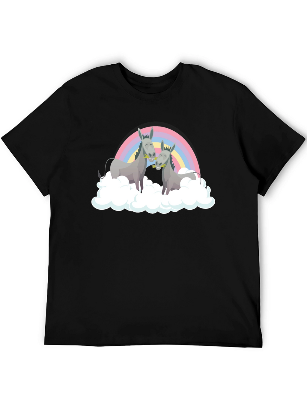 Rainbow Donkey Couple Graphic Tee