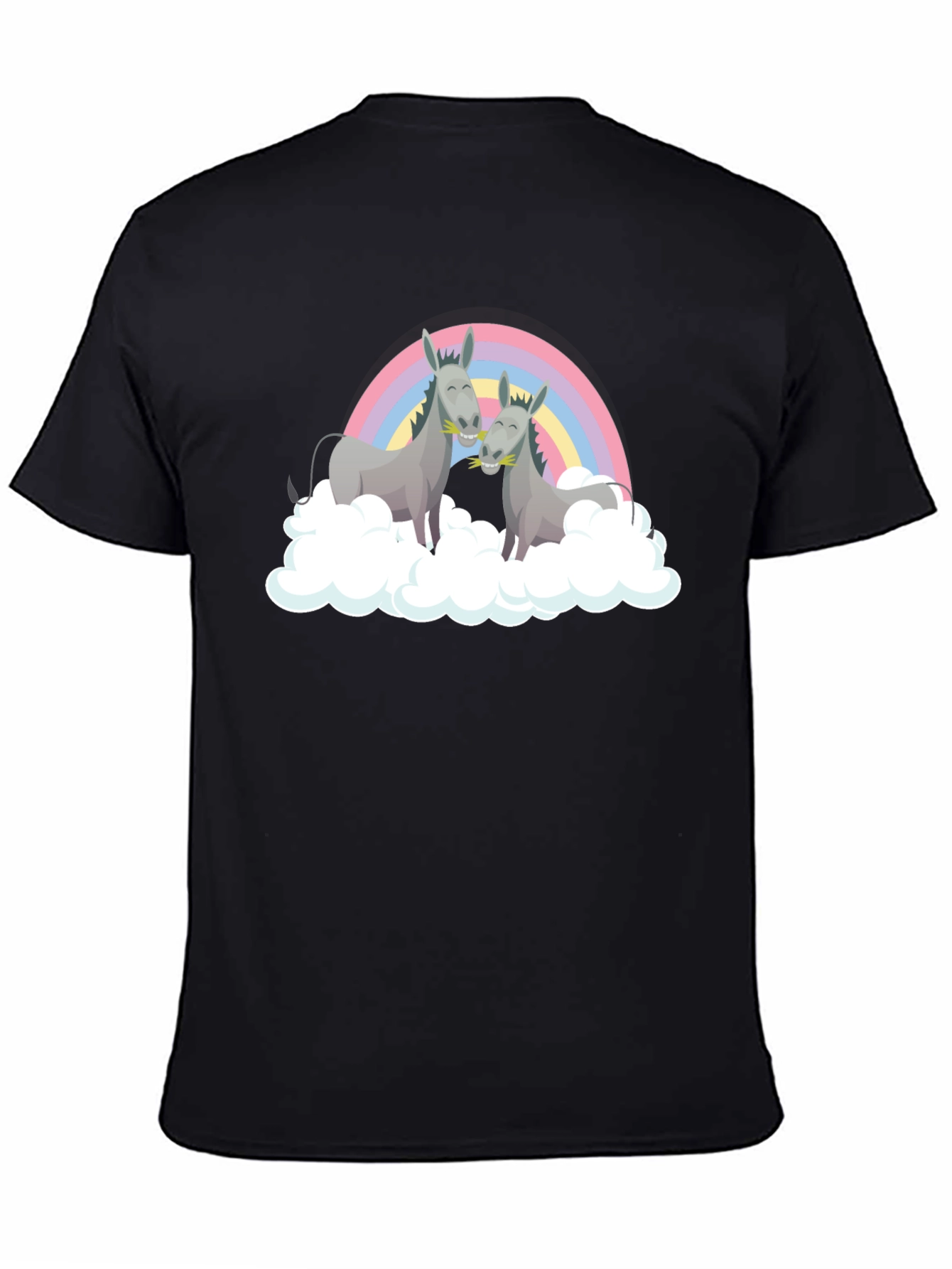 Rainbow Donkey Couple Graphic Tee