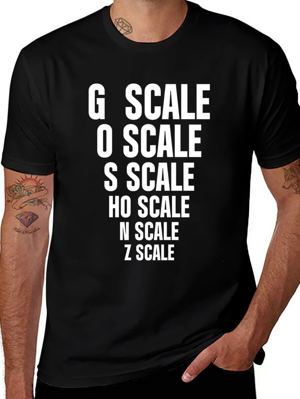 Model Train Scale T-Shirt - Railroad Enthusiast Tee