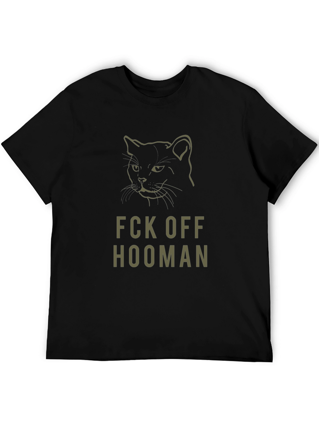 Fck Off Hooman Black Cat Graphic Tee