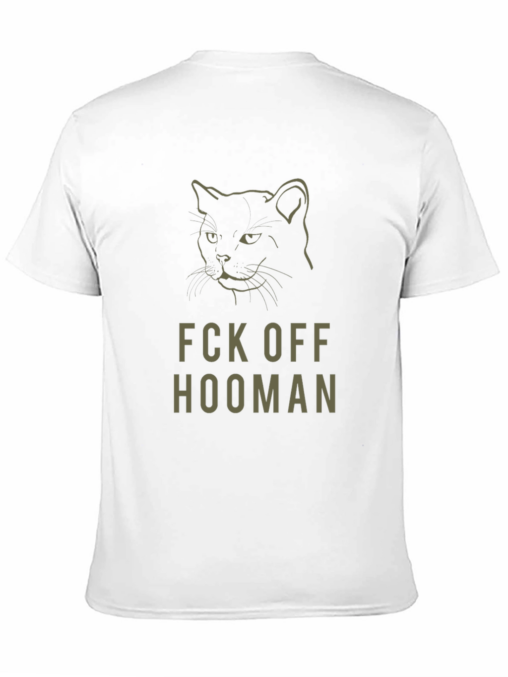 Fck Off Hooman Black Cat Graphic Tee