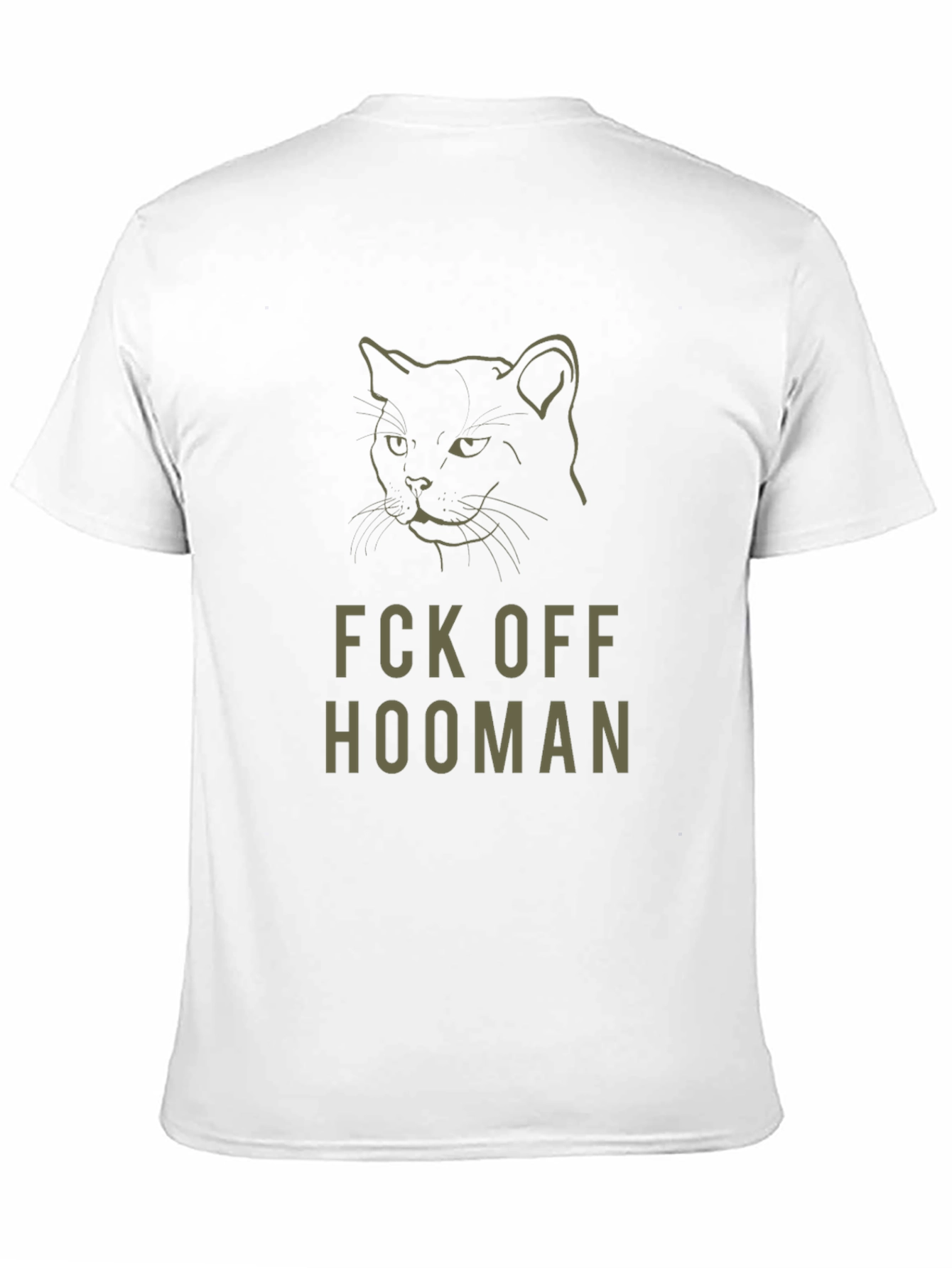 Fck Off Hooman Black Cat Graphic Tee