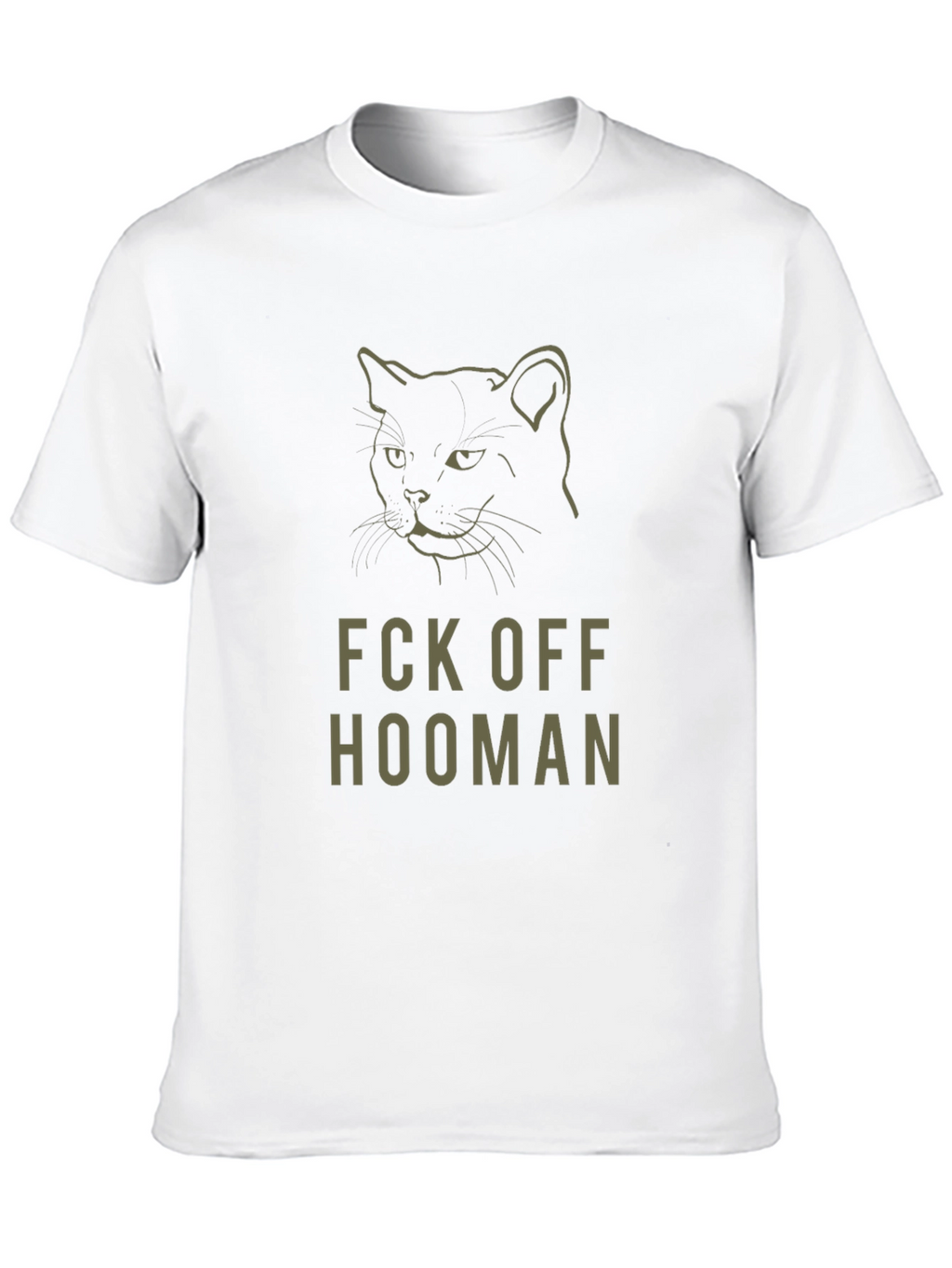 Fck Off Hooman Black Cat Graphic Tee