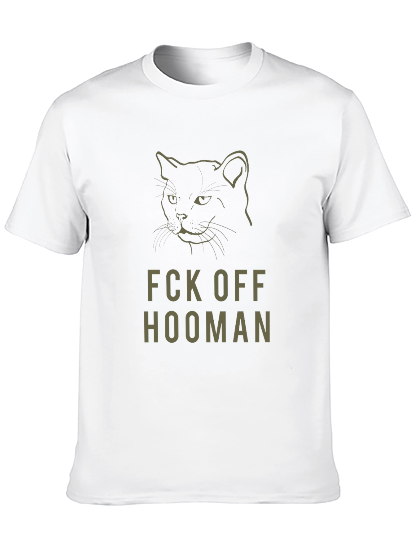 Fck Off Hooman Black Cat Graphic Tee
