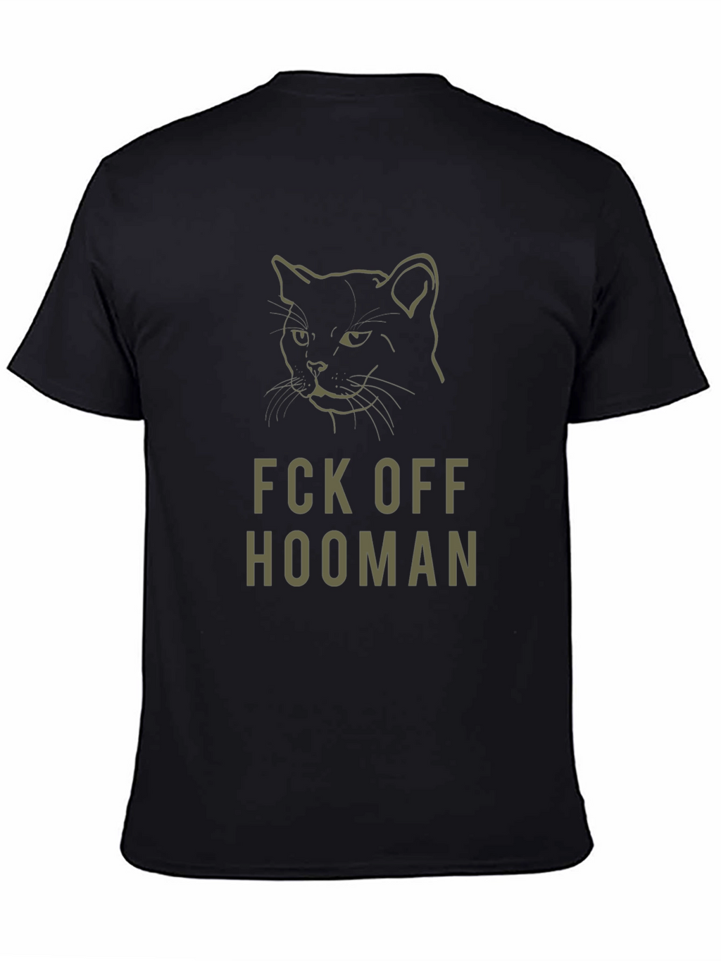Fck Off Hooman Black Cat Graphic Tee