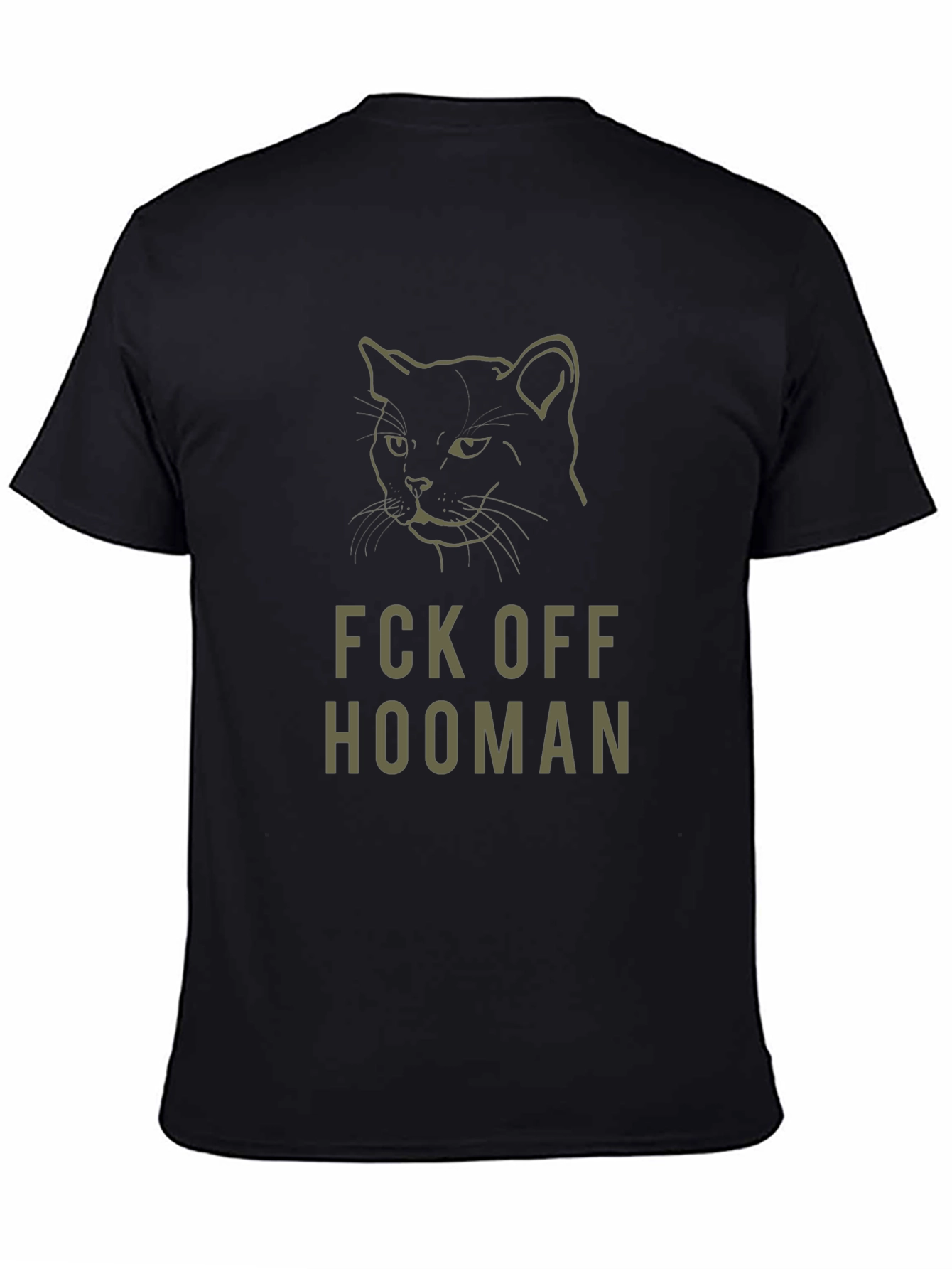 Fck Off Hooman Black Cat Graphic Tee