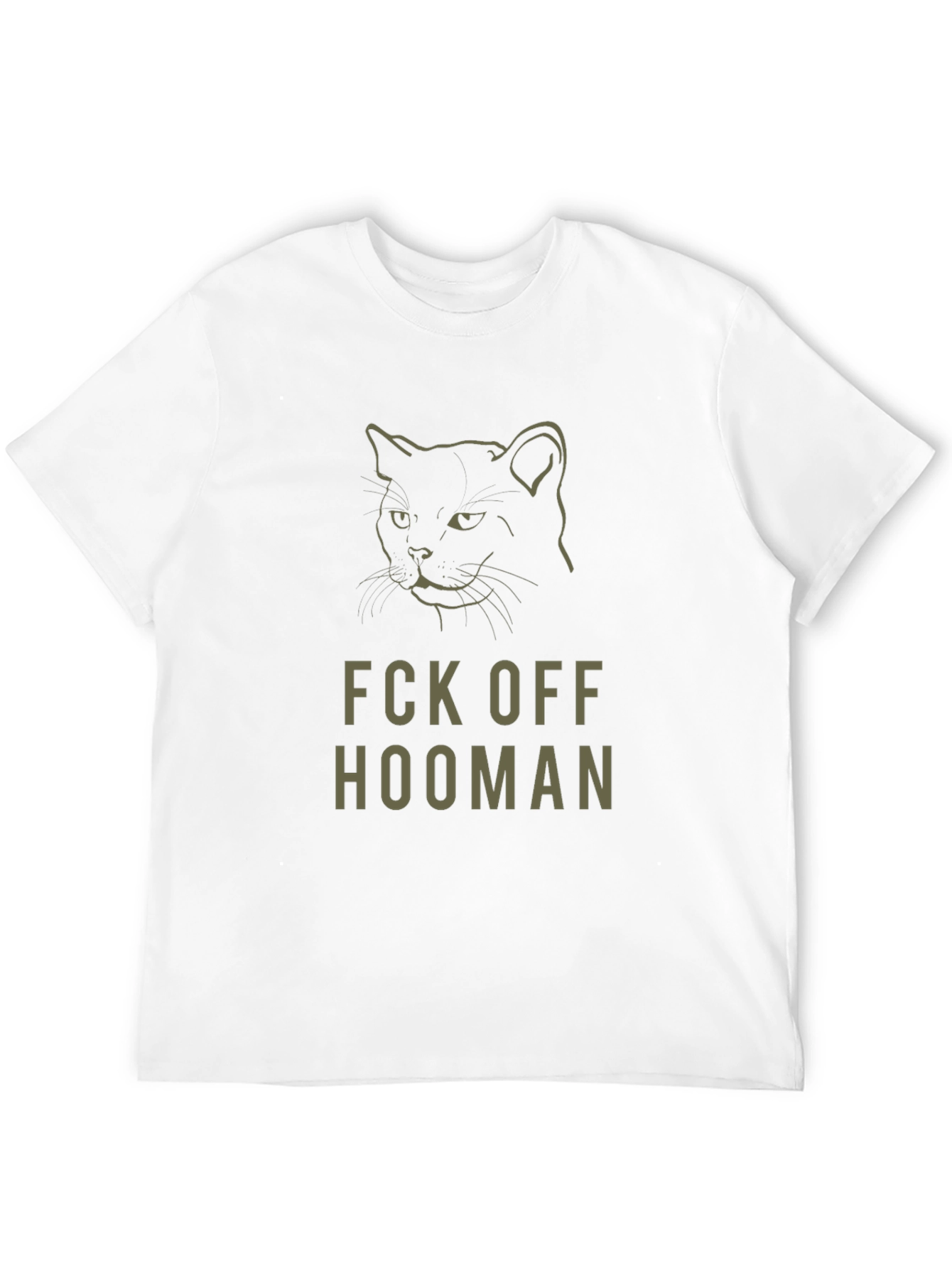 Fck Off Hooman Black Cat Graphic Tee