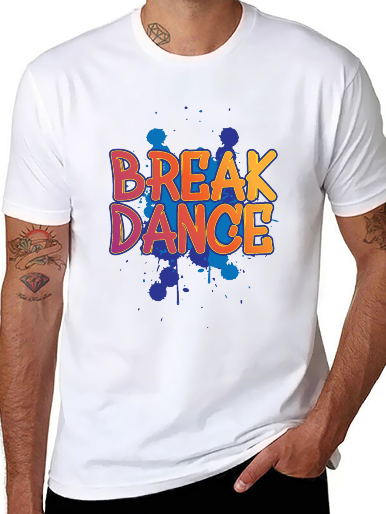Break Dance Graphic Tee - Bold Colors