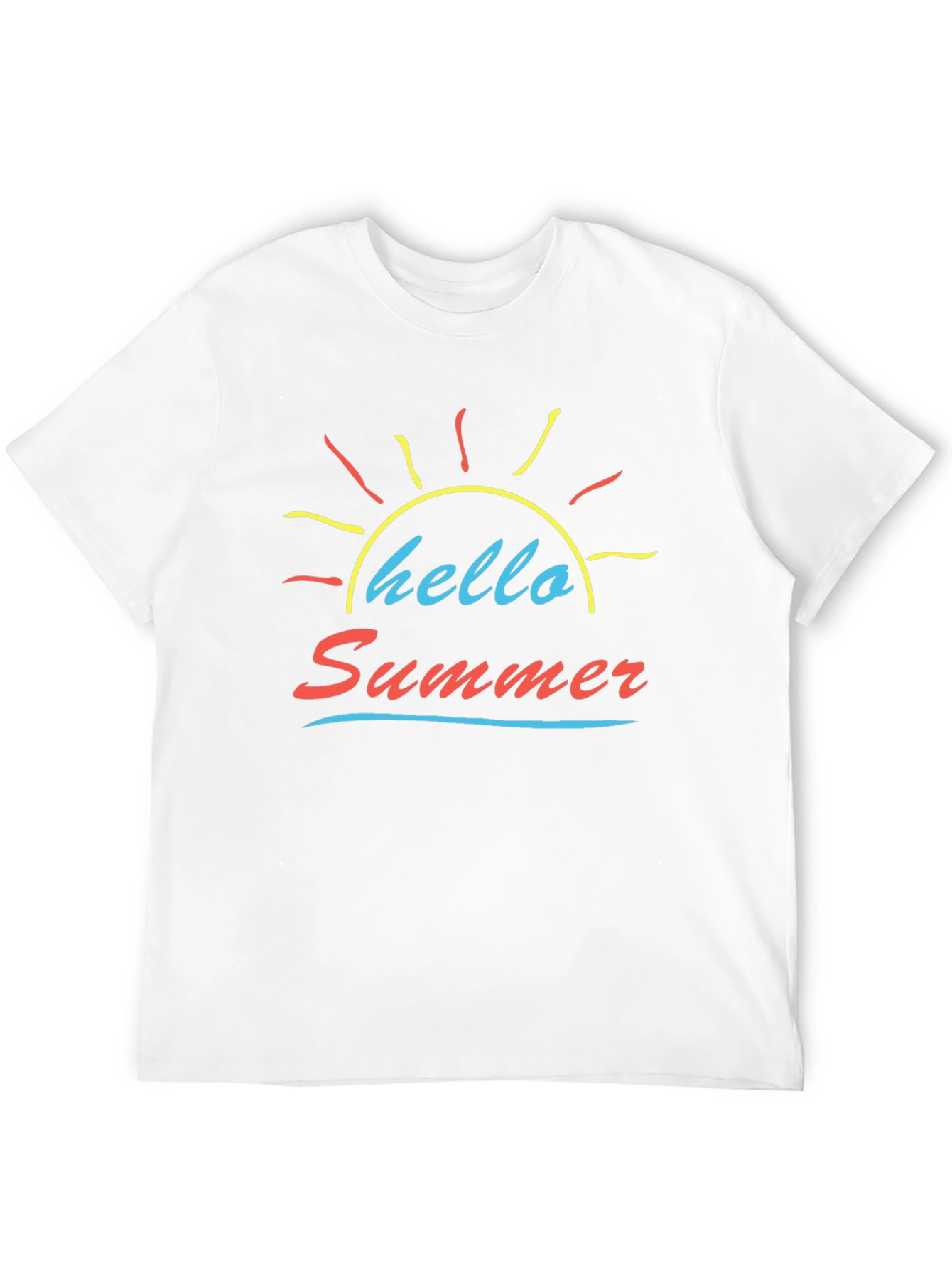 Hello Summer Black Graphic Tee