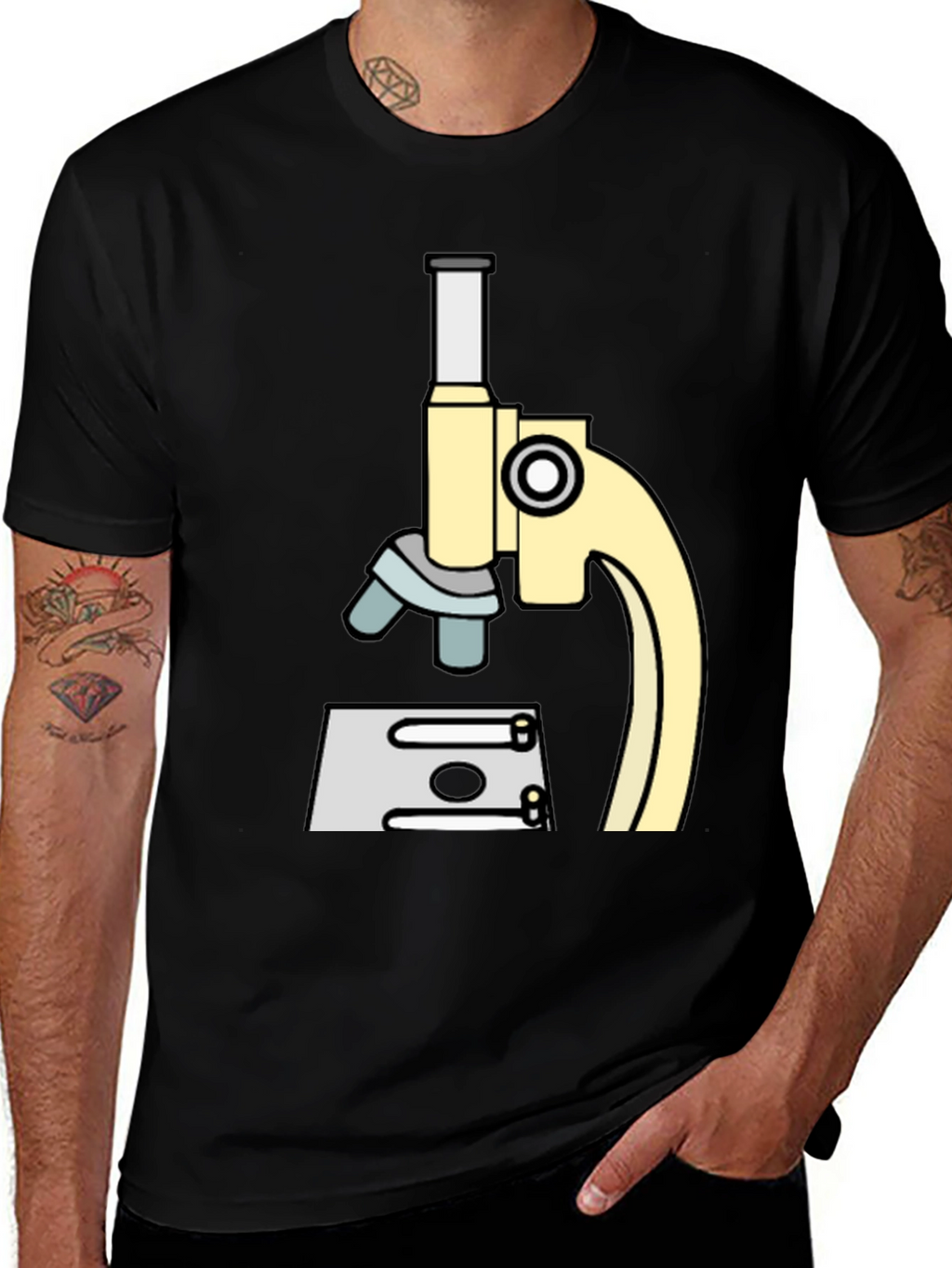 Science Microscope Graphic T-Shirt
