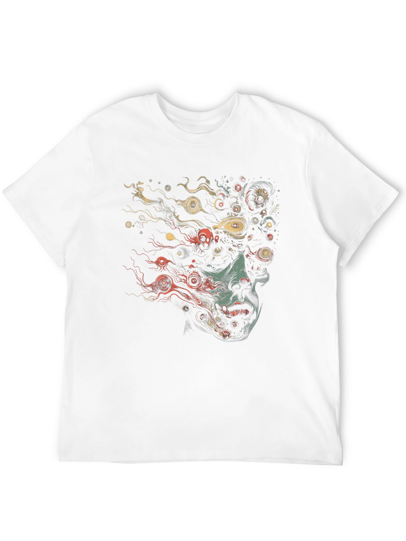Abstract Face Graphic Black T-Shirt