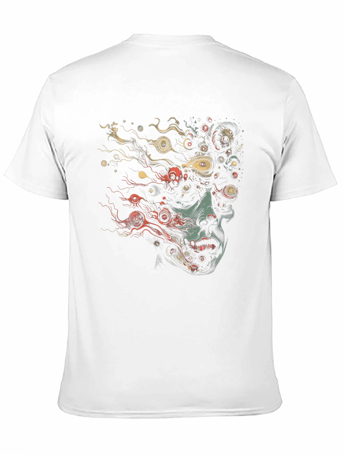 Abstract Face Graphic Black T-Shirt
