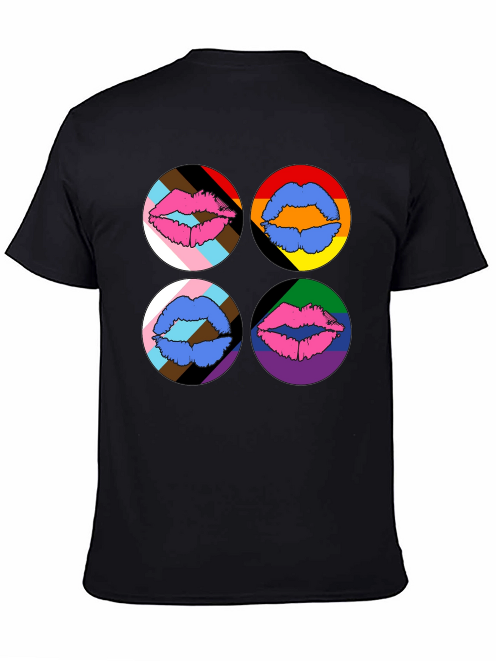 Pride Lips Graphic Tee - Black