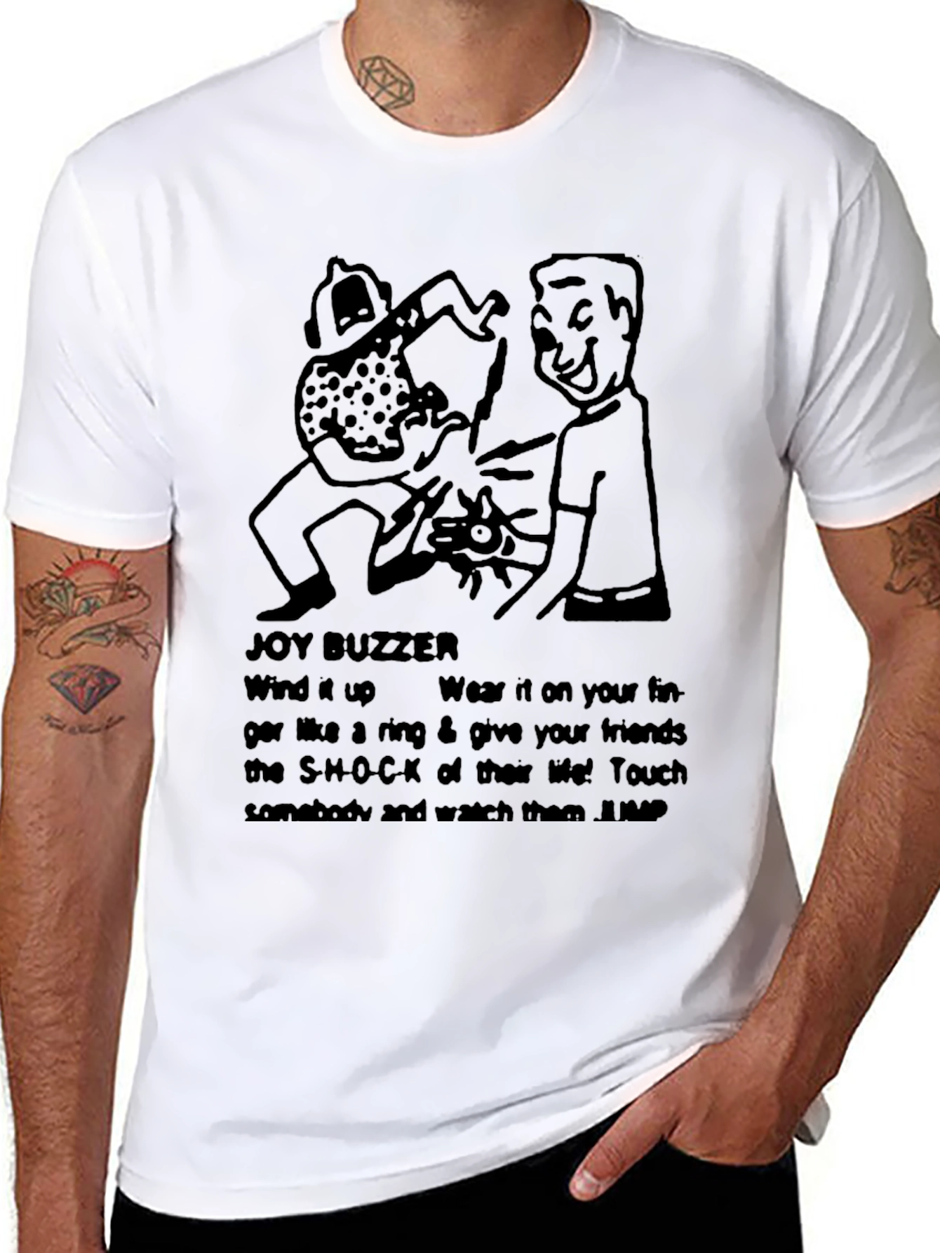 Joy Buzzer Prank T-Shirt - Shocking Fun!