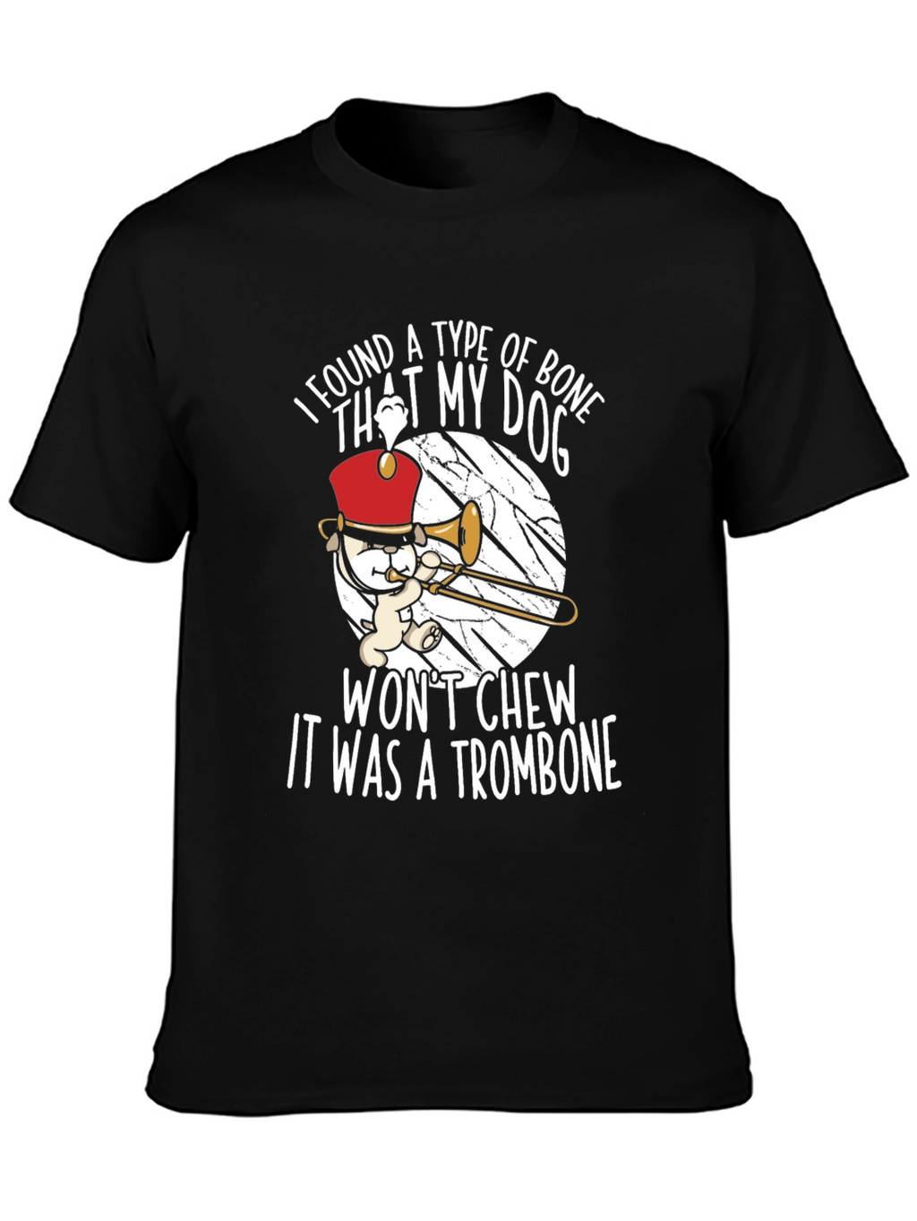 Funny Trombone Dog T-Shirt